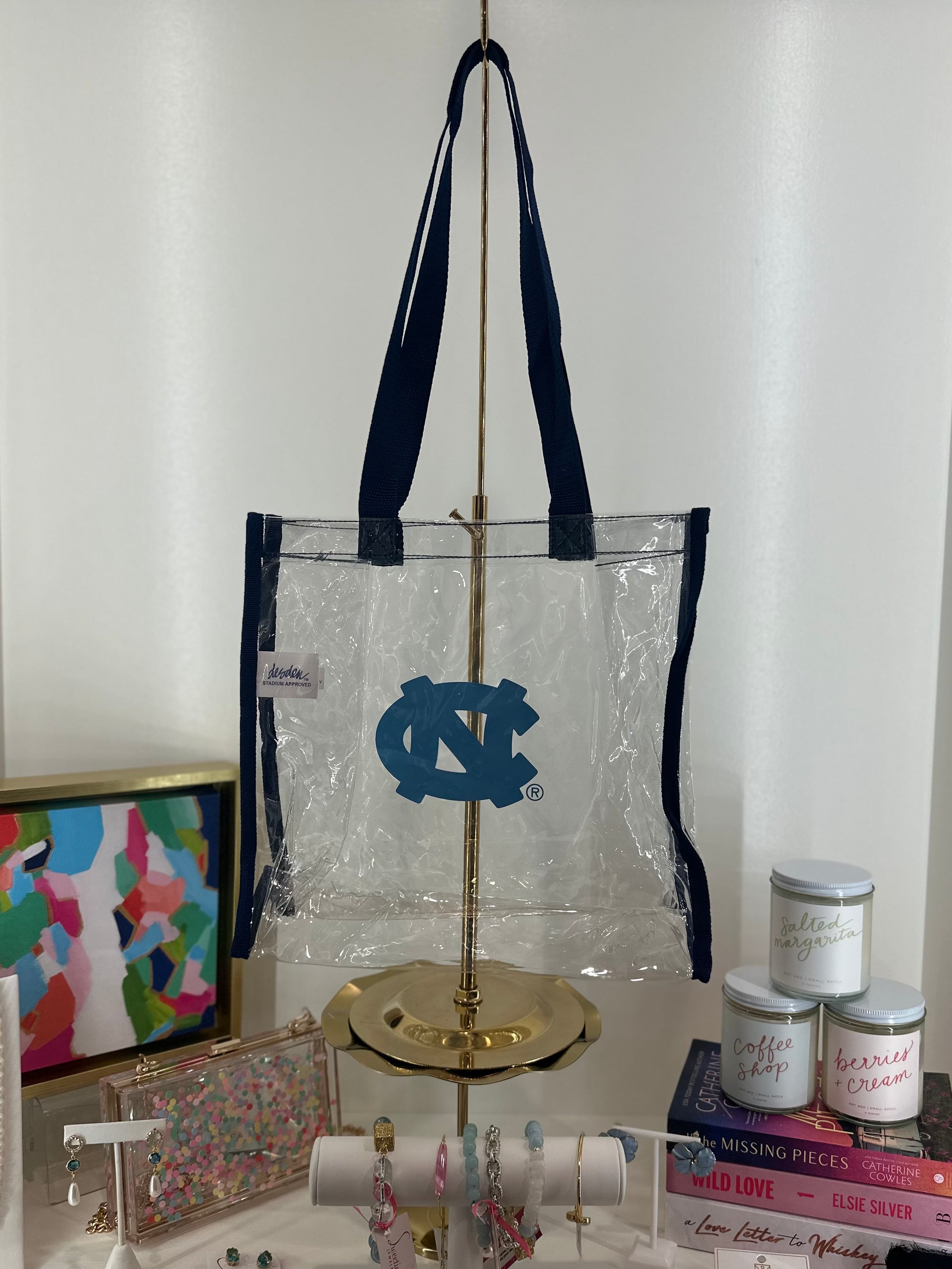 Clear UNC Stadium Tote Bag